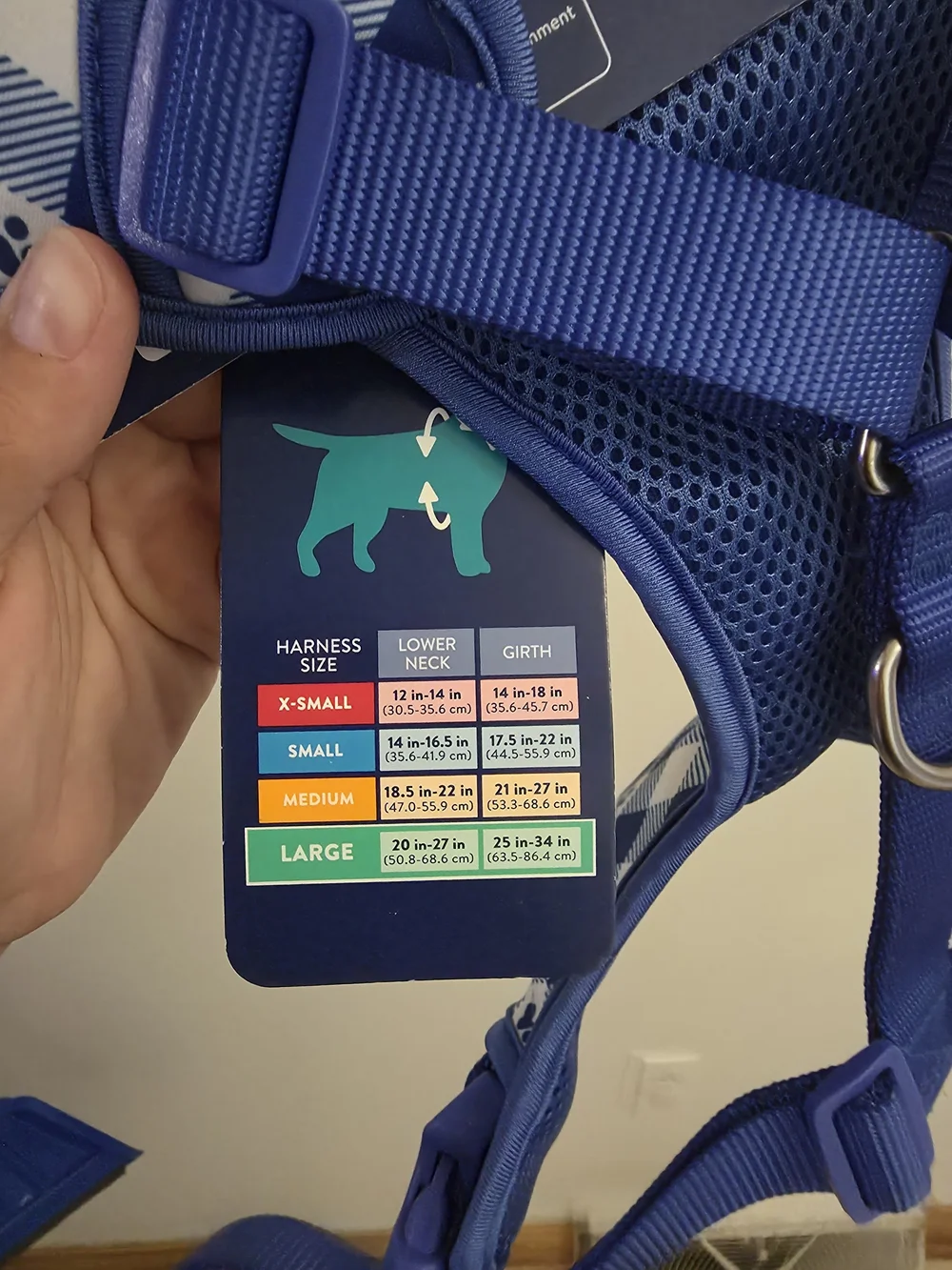 Top Paw Blue Adjustable Comfort Dog Harness
