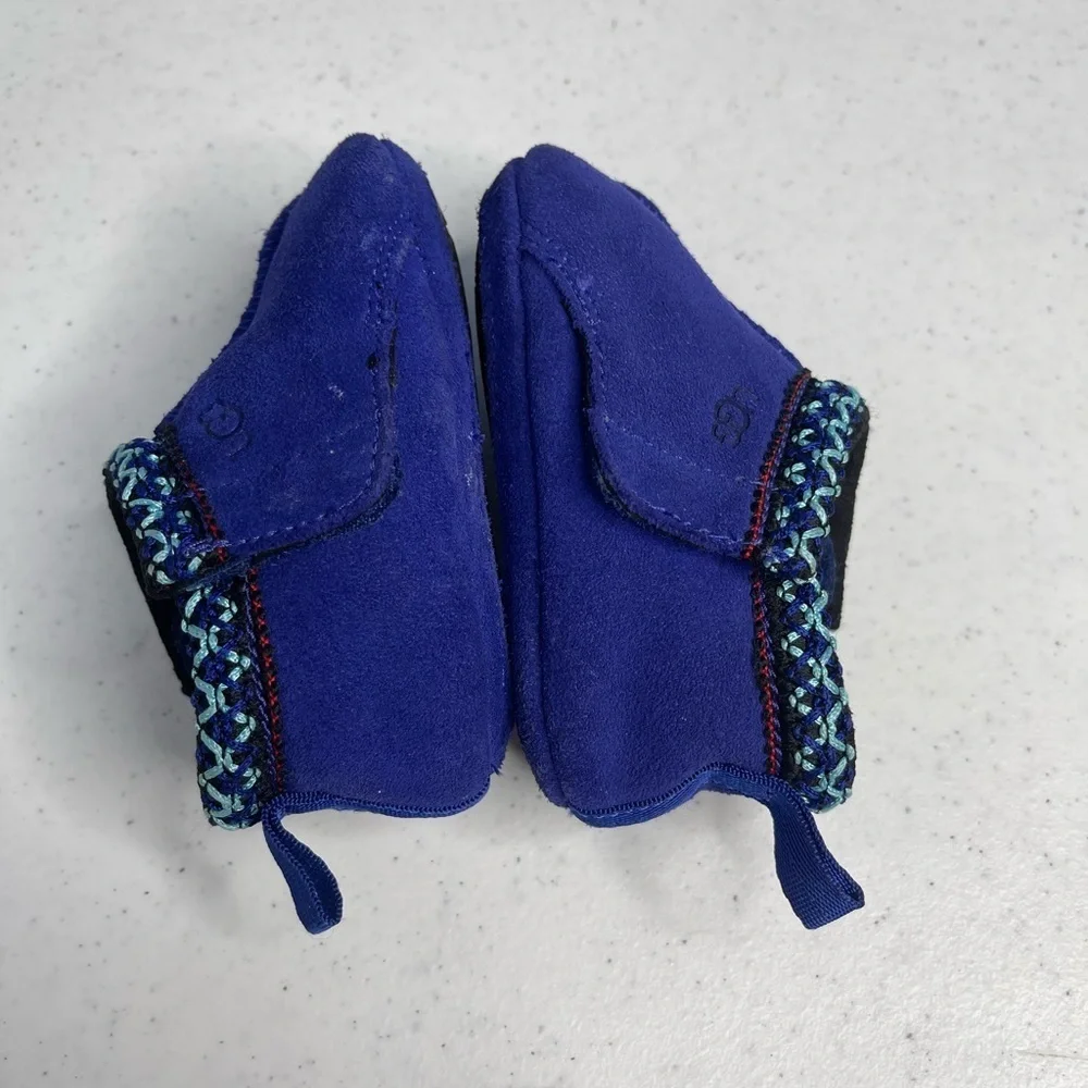 UGG Baby Tasman Beanie moccasins suede leather Slipper/navel blue size 02/03