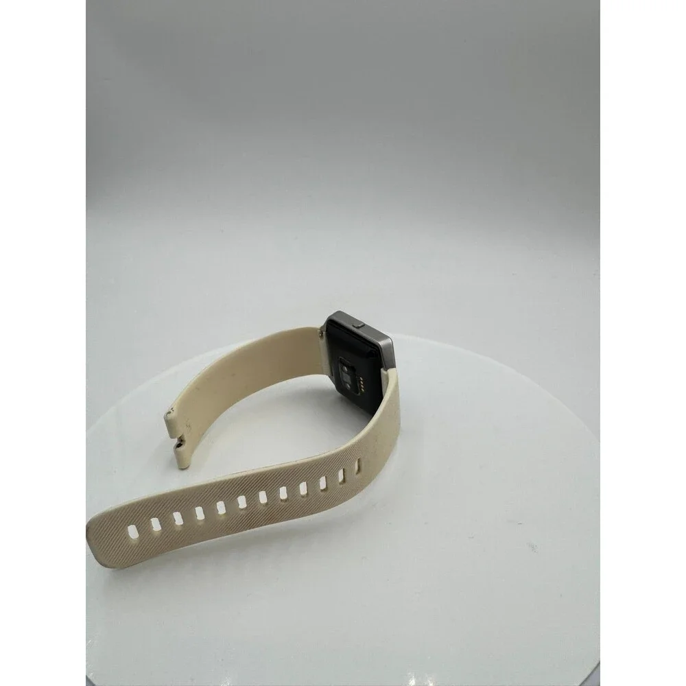 Fitbit Blaze Smart Fitness Watch Silver Case White Band Tested