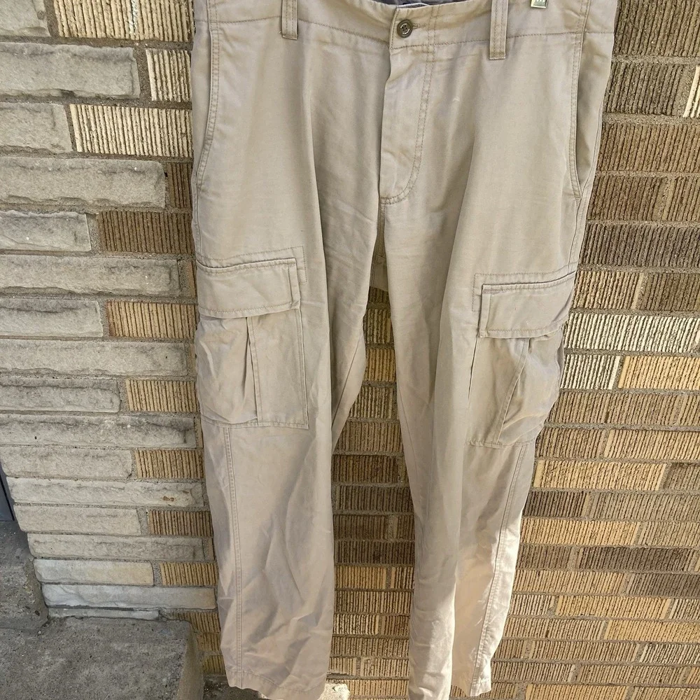 Banana Republic 36x34‎ Khaki Cargo Pants Relaxed Fit Paratrooper Y2K
