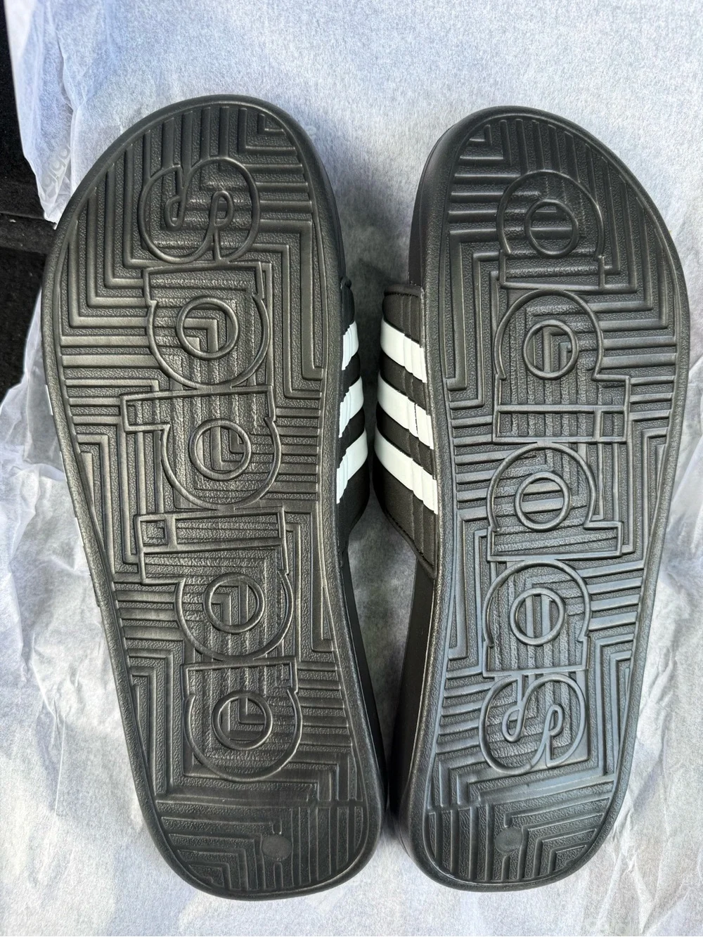 adidas Black & White Adissage Men's Slide Sandals