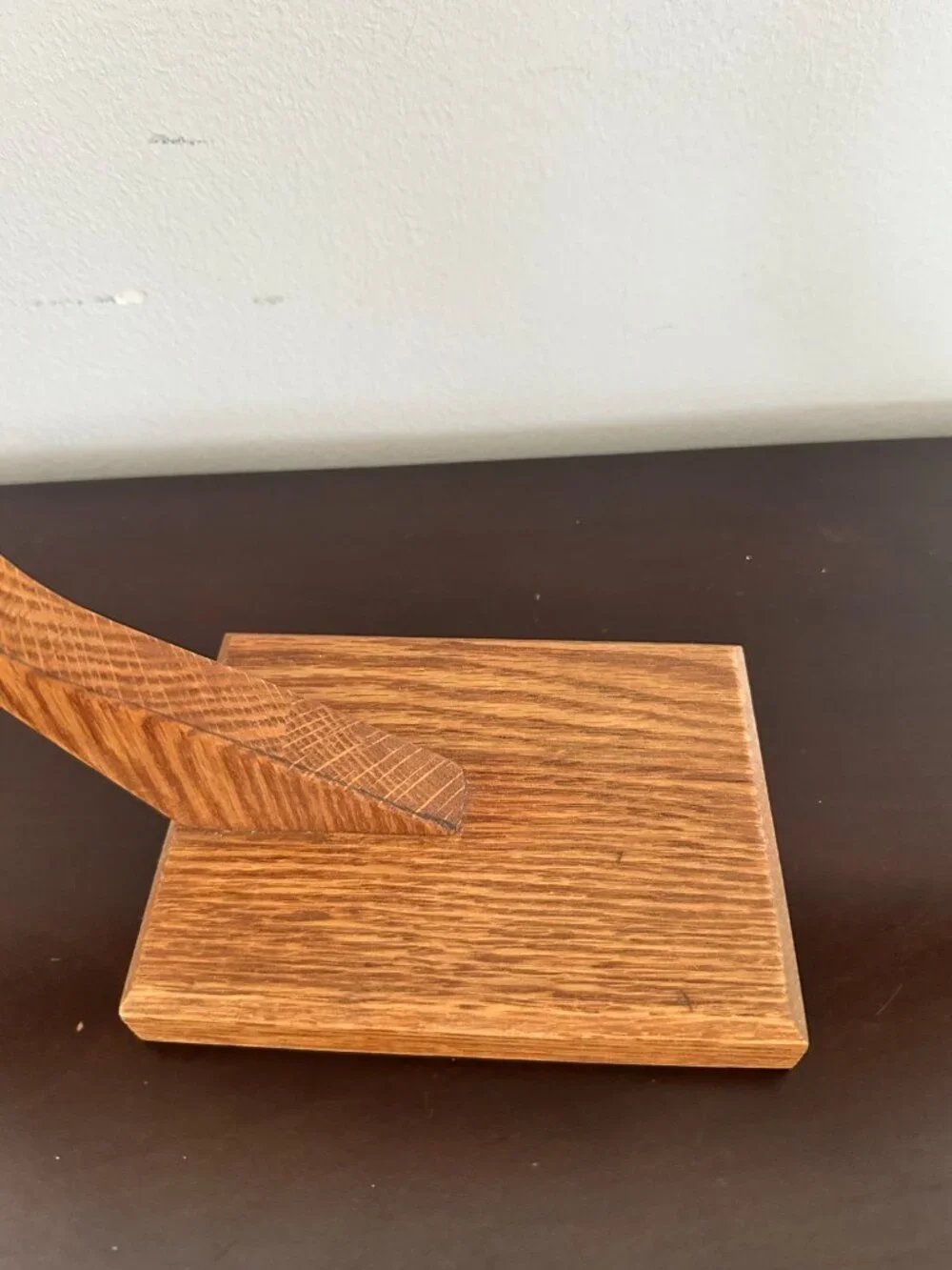 MCM Minimalist Bamboo Wood Banana Hanger Holder Countertop Hook Stand