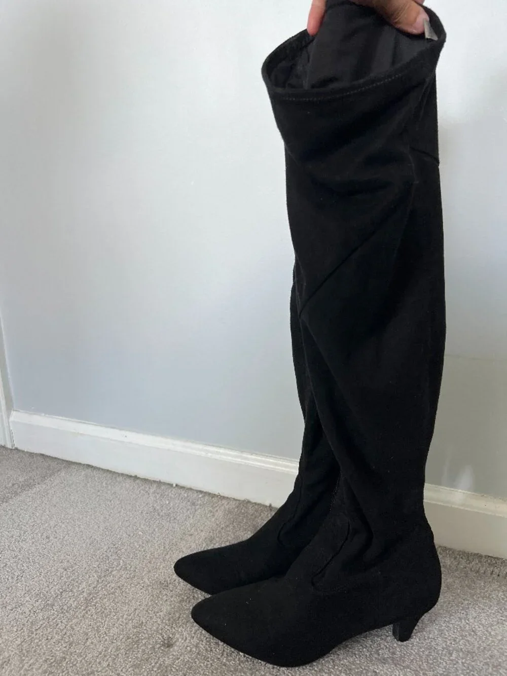 IMPO Black Stretch Over-The-Knee Boots 7M