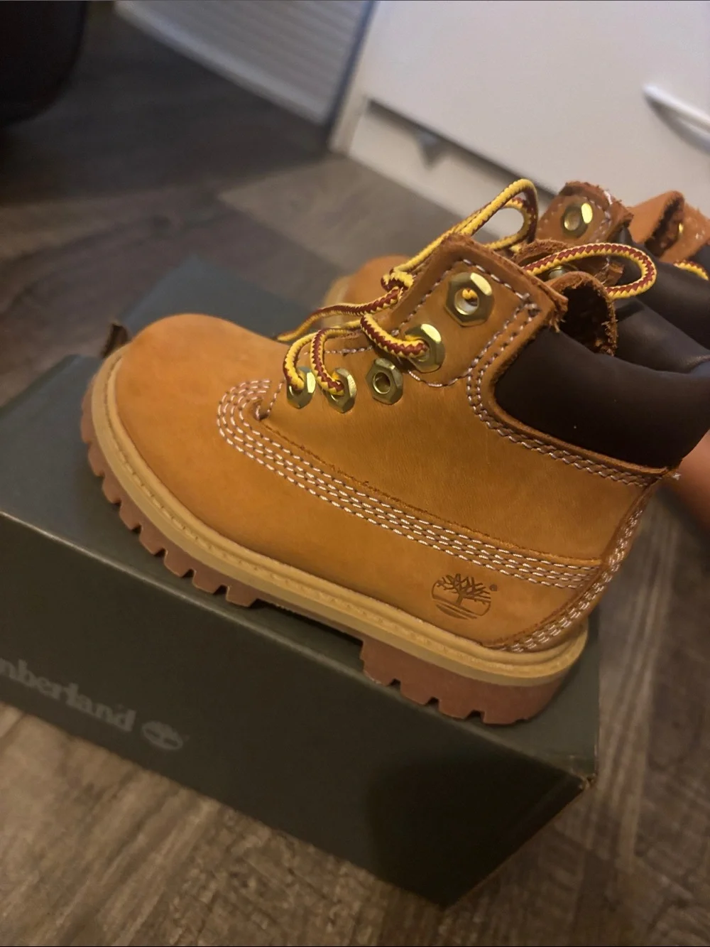 Timberland Toddlers' Wheat/Tan Nubuck Lace-Up Boots