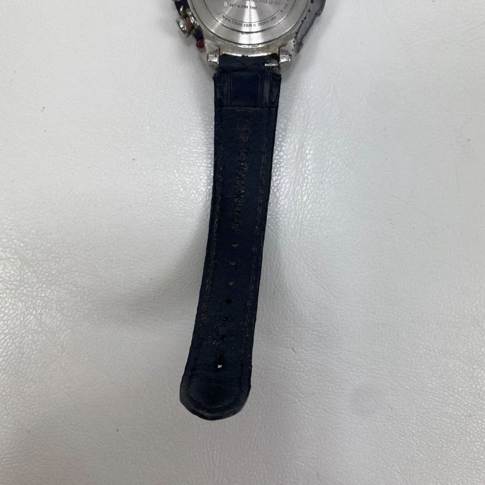Timex Expedition Indiglo Alarm Black Leather Strap Analog Watch Date‎ Shenmue