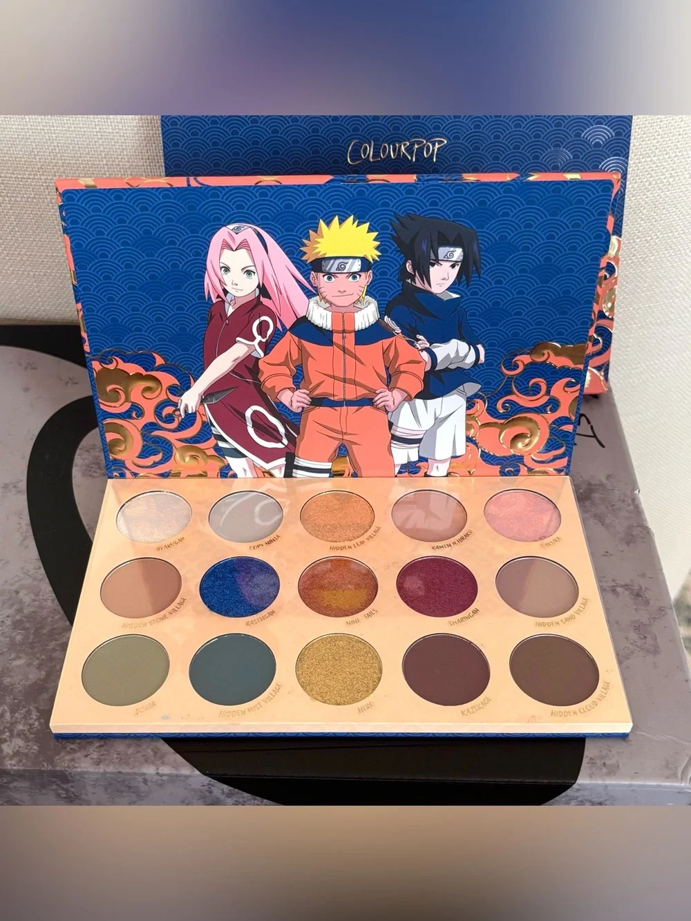 ColourPop x Naruto Eyeshadow Palette 15 Pan Pressed Powder Makeup Limited BNIB