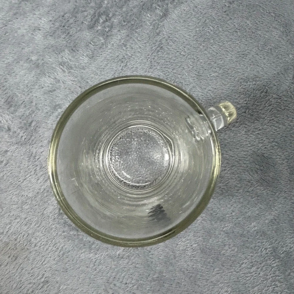 Vintage Playboy Clear Glass Beer Mug Black Bunny Logo Weighted Base 6.25in