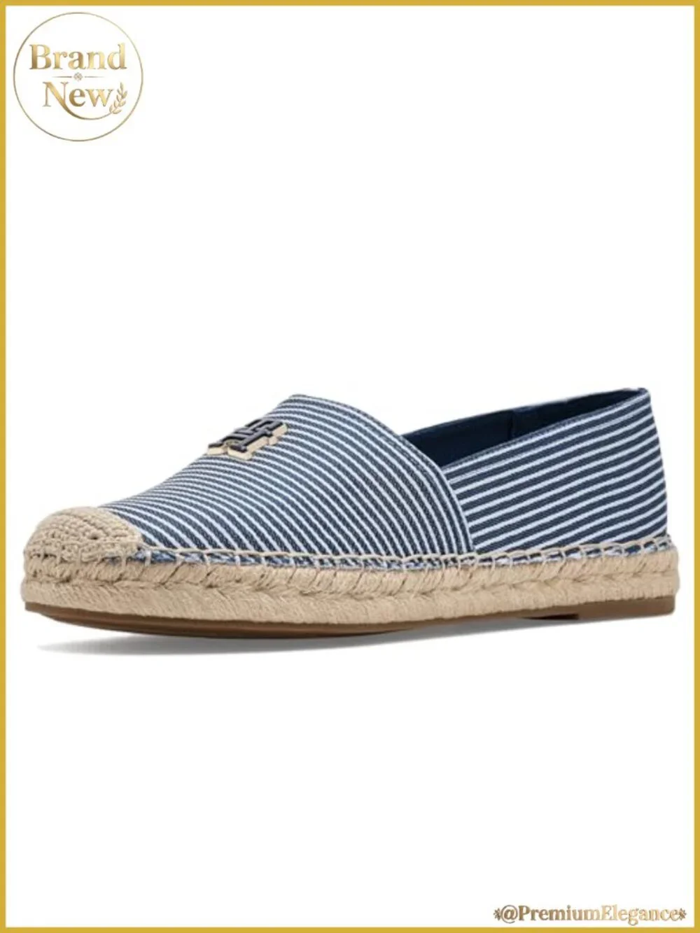 Slip-On Espadrille Flats with PU Upper and Foam Insole