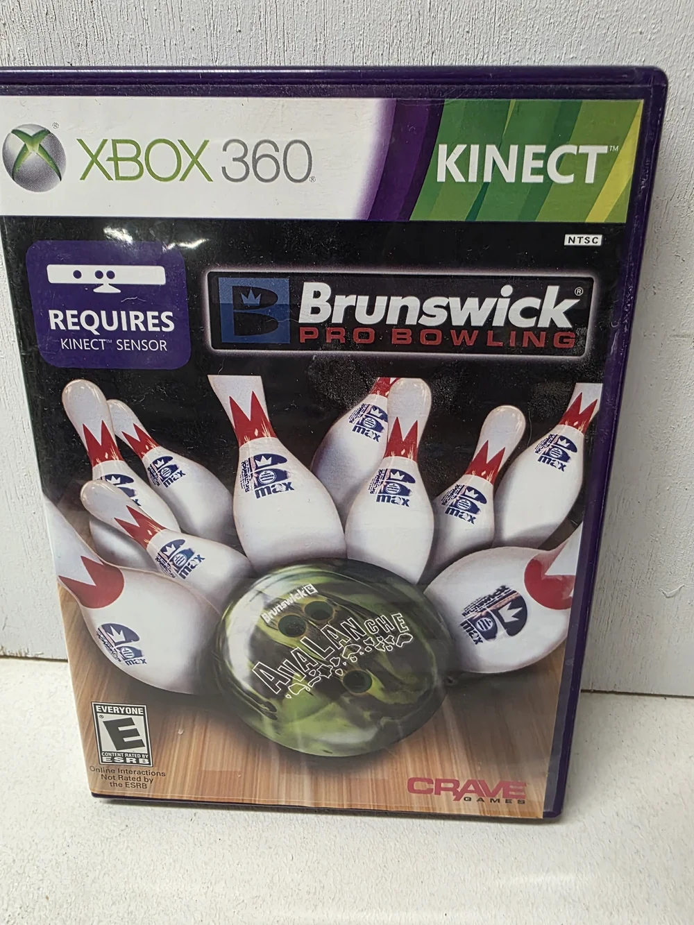 Brunswick Pro Bowling Xbox 360 Kinect Complete CIB Tested Working
