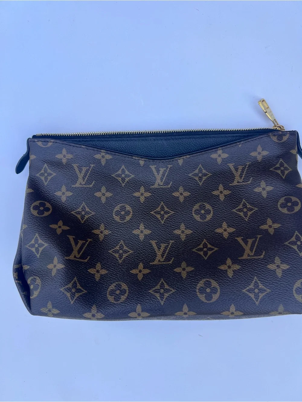 Louis Vuitton Monogram Canvas Toiletry Pouch Brown with Gold Hardware
