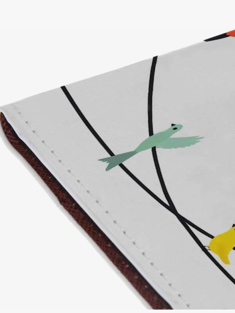 Passport Cover with Birds - PU leather