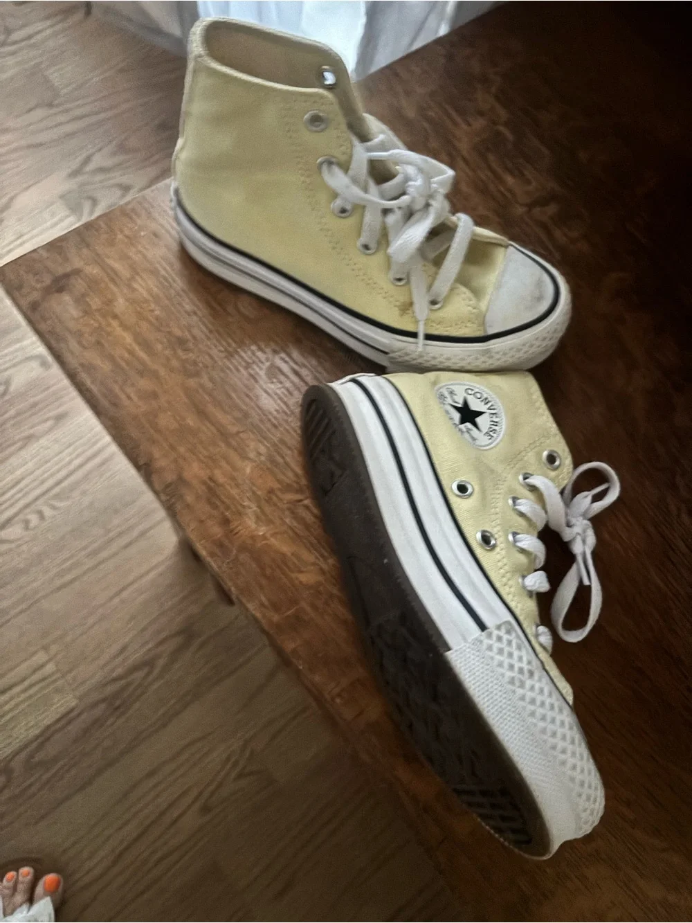 Converse Kids Yellow High Top Canvas Sneakers