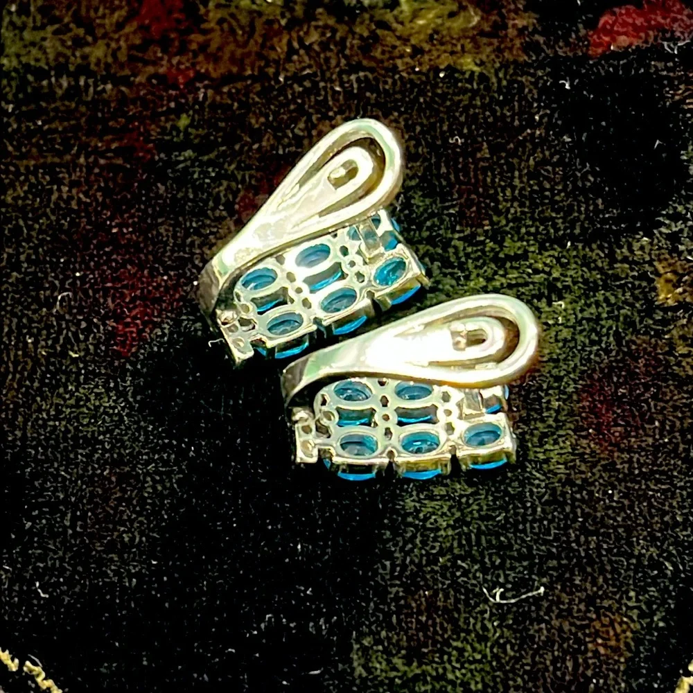 Topaz 14KWGP Earrings