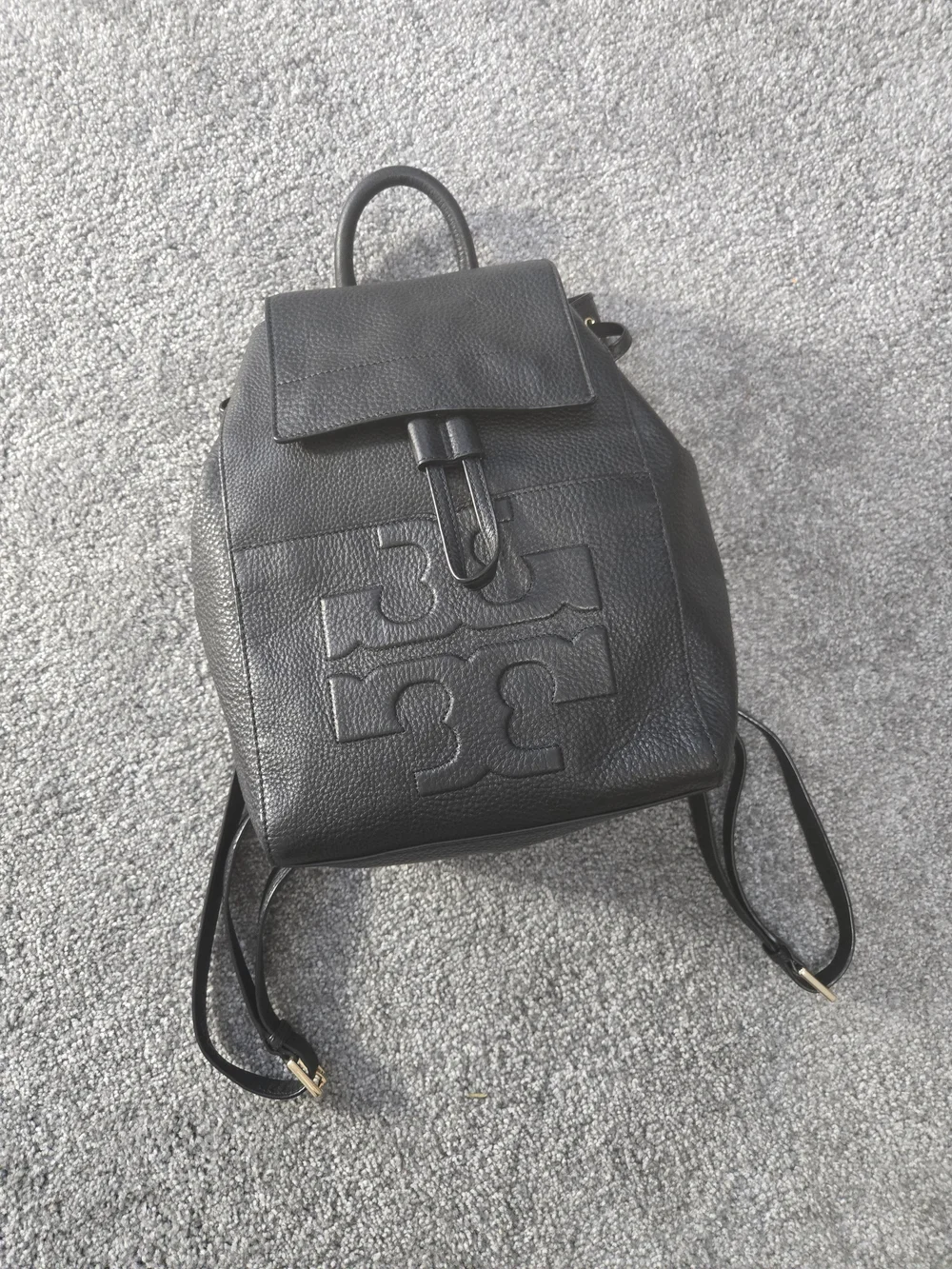 Tory Burch Bombe-T Flap Leather Backpack