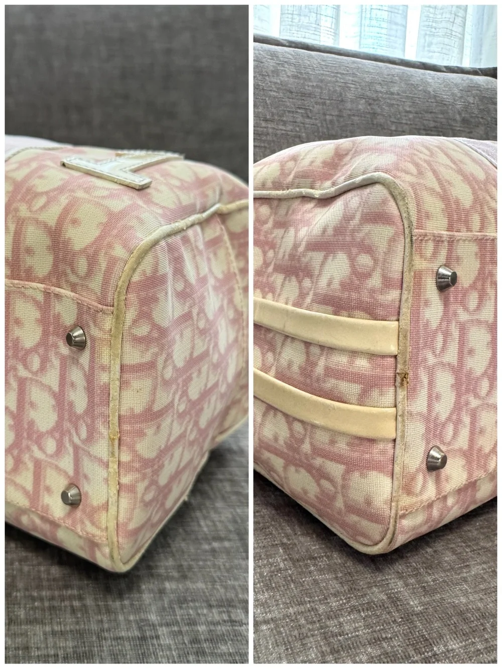 Vintage Christian Dior Pink Trotter No. 1 Boston Bag Y2K Galliano Era