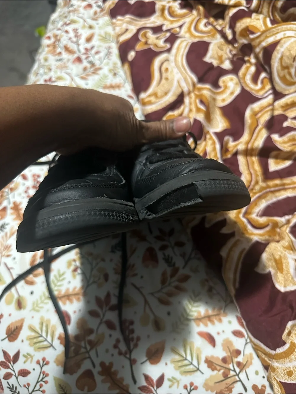 Nike Black Kids Low-Top Lace-Up Sneakers