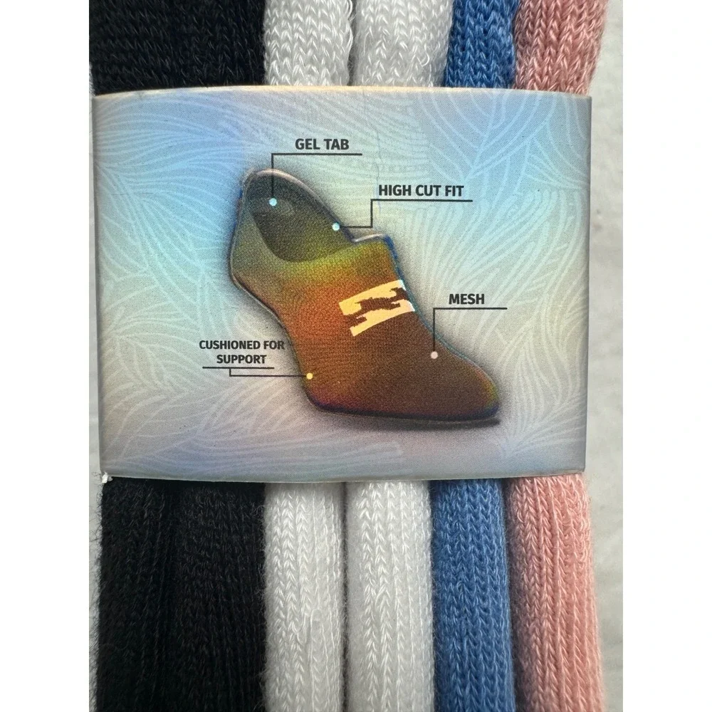 Billabong Women 6 Pack Half Cushion Liner Socks No Show Multi Color shoe Sz 5-10