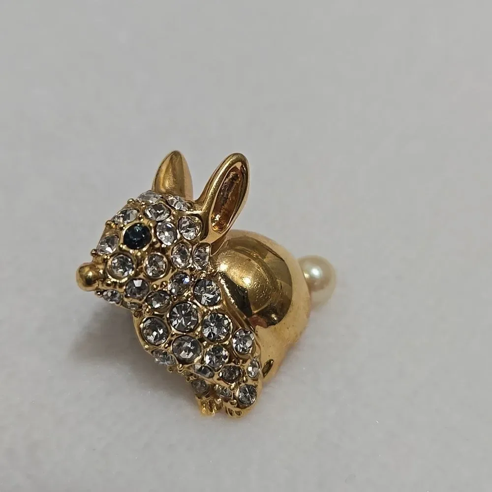 Crystal Rabbit Brooch