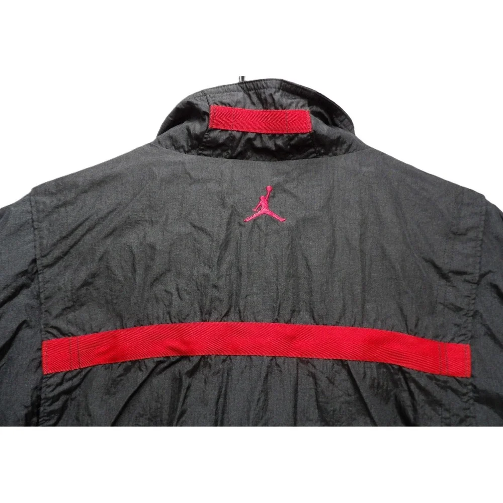 Jordan Flight Men Black Nylon Full Zip Track Windbreaker Jacket 3XL 3X Outerwear