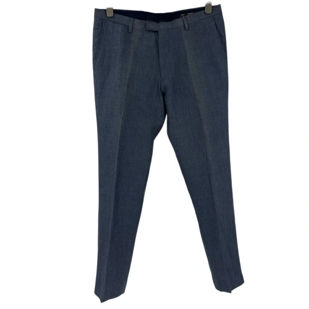 Banana republic men's slim-fit dress pants trousers tailored Travel Stretch 36
