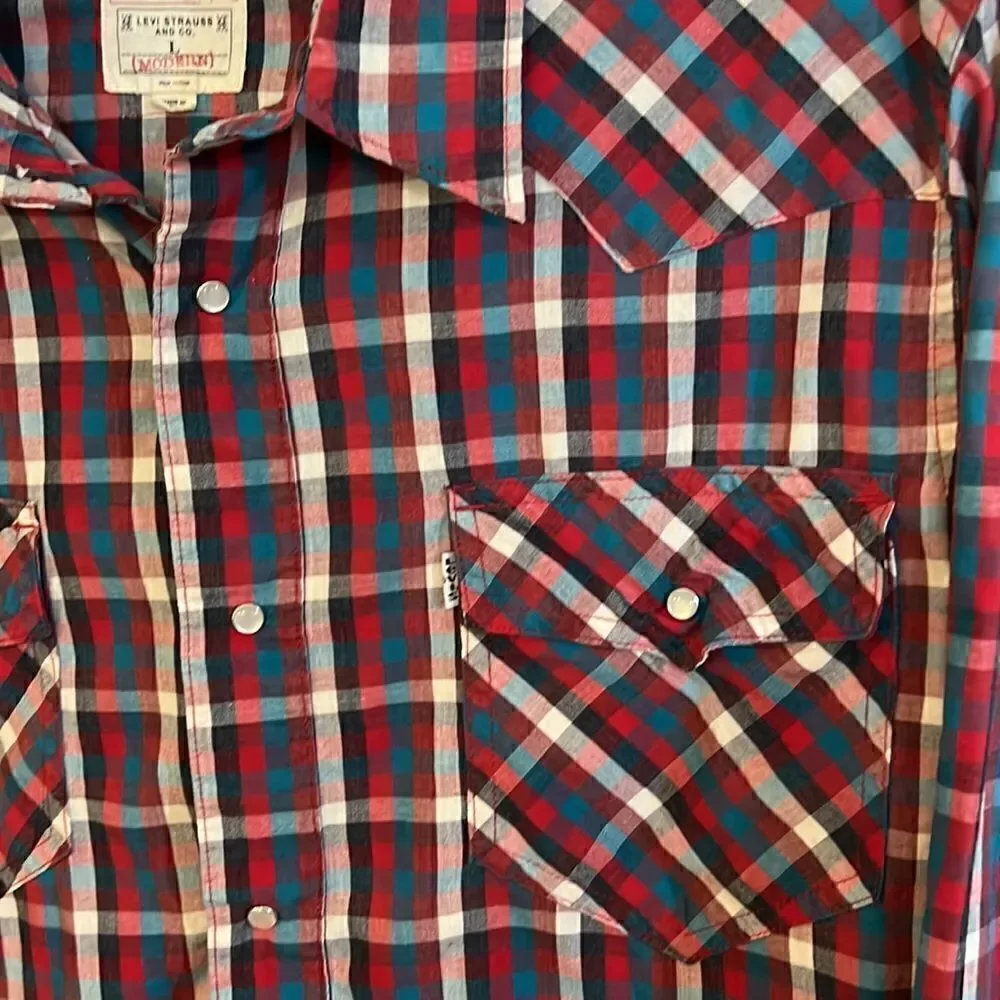 Levi’s men’s L western pearl snap shirt Rodeo cowboy Yellowstone