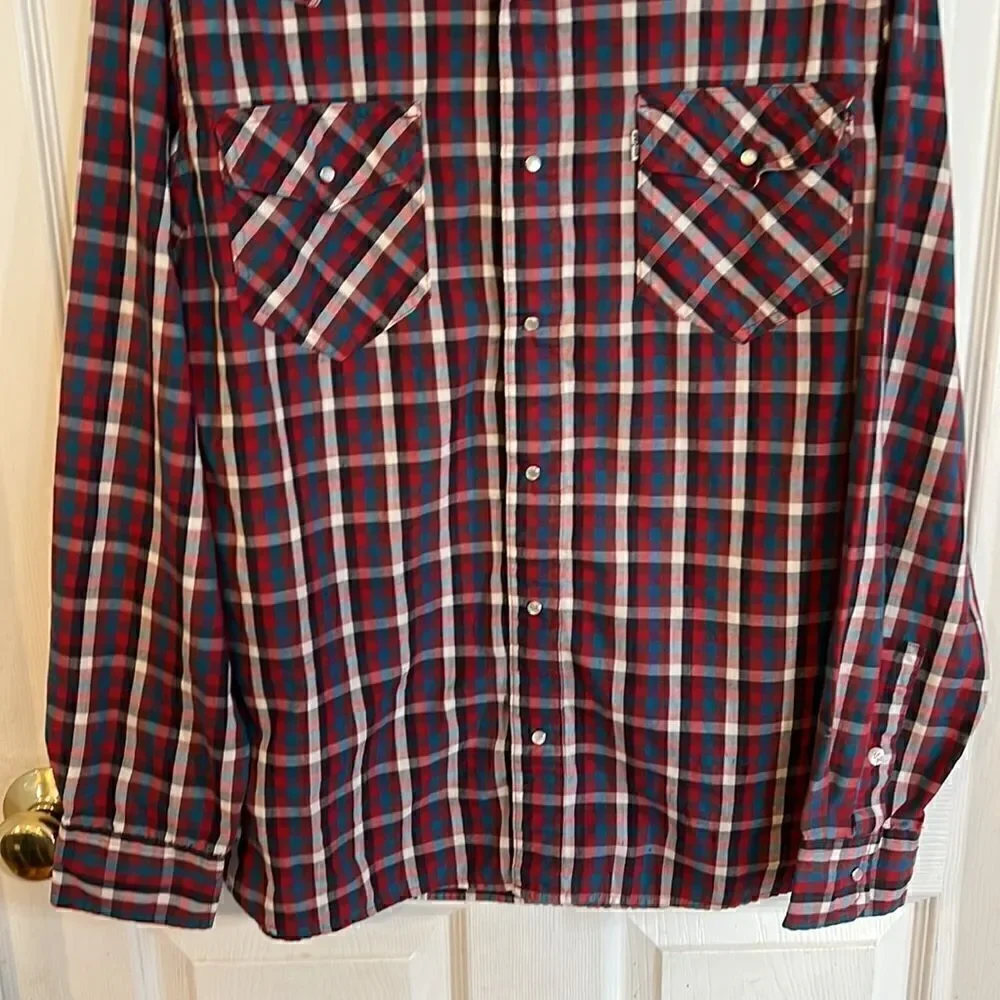Levi’s men’s L western pearl snap shirt Rodeo cowboy Yellowstone