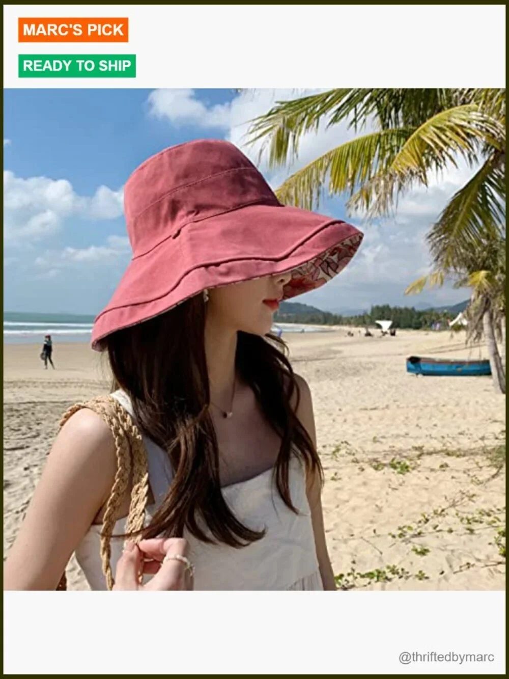 Wide Brim Sun Hat Wired Edge Reversible Foldable UV Protection Bucket Hat