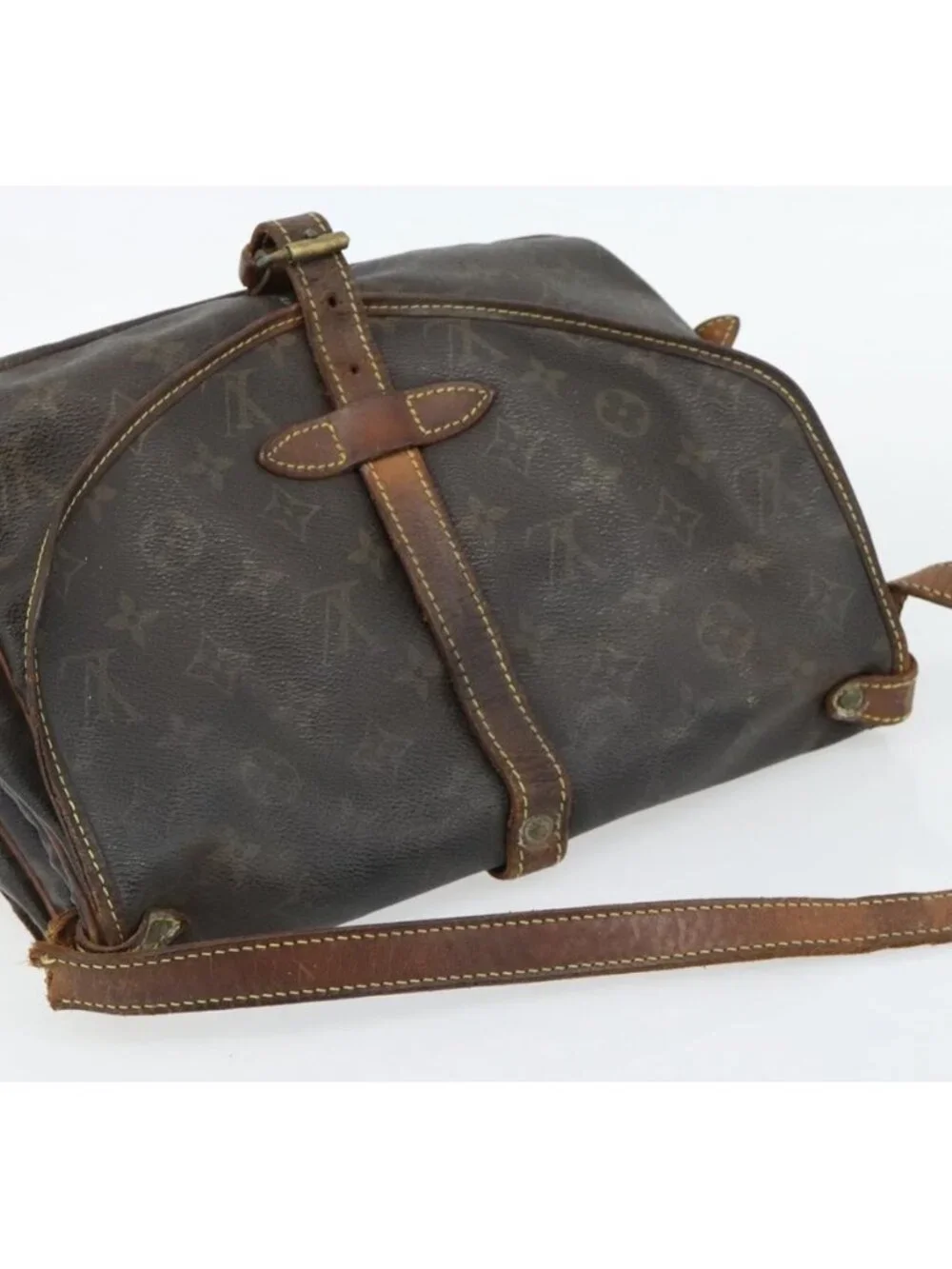 Authentic LOUIS VUITTON Monogram Saumur 30 Shoulder Bag M42256 LV