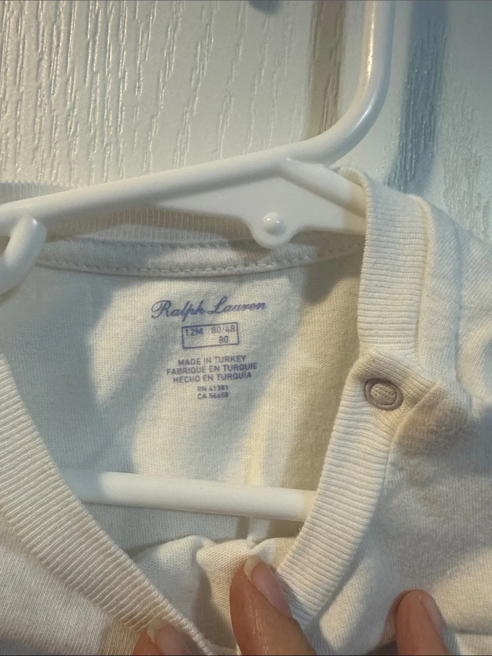 Ralph Lauren Baby Boys 12M White Logo T-Shirt