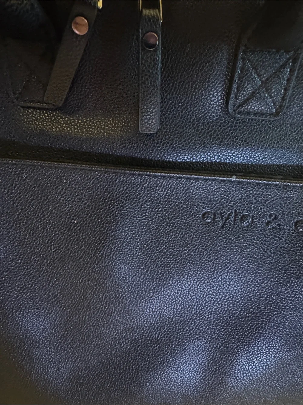 Ayla & Co Black Leather Convertible Baby Bag Backpack - Versatile Carrying Tote