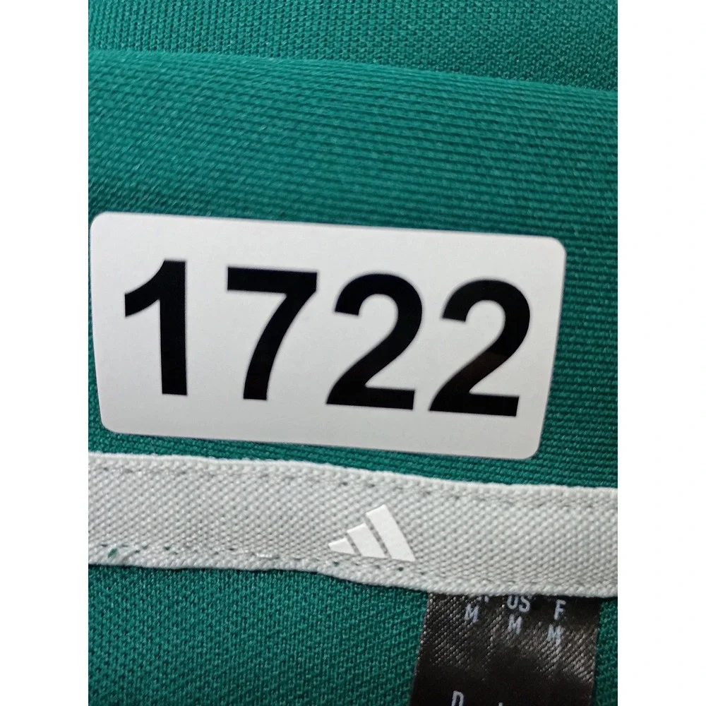 Adidas Mens 3 Stripe Sleeve Polo Coll Green Medium Performance Golf Shirt