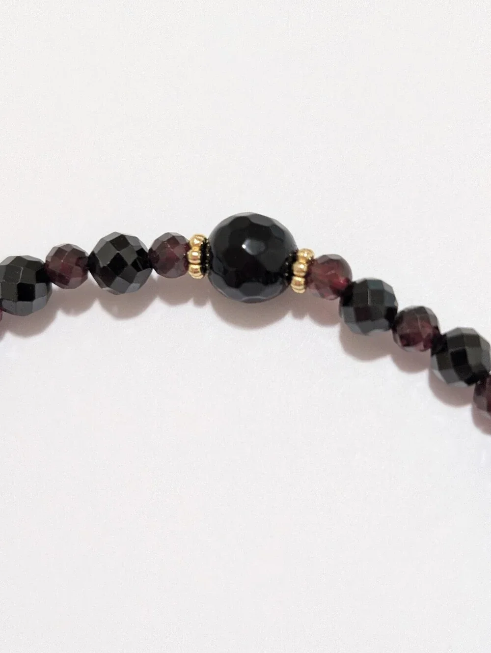 Black Spinel/Garnet/Onyx Bracelet