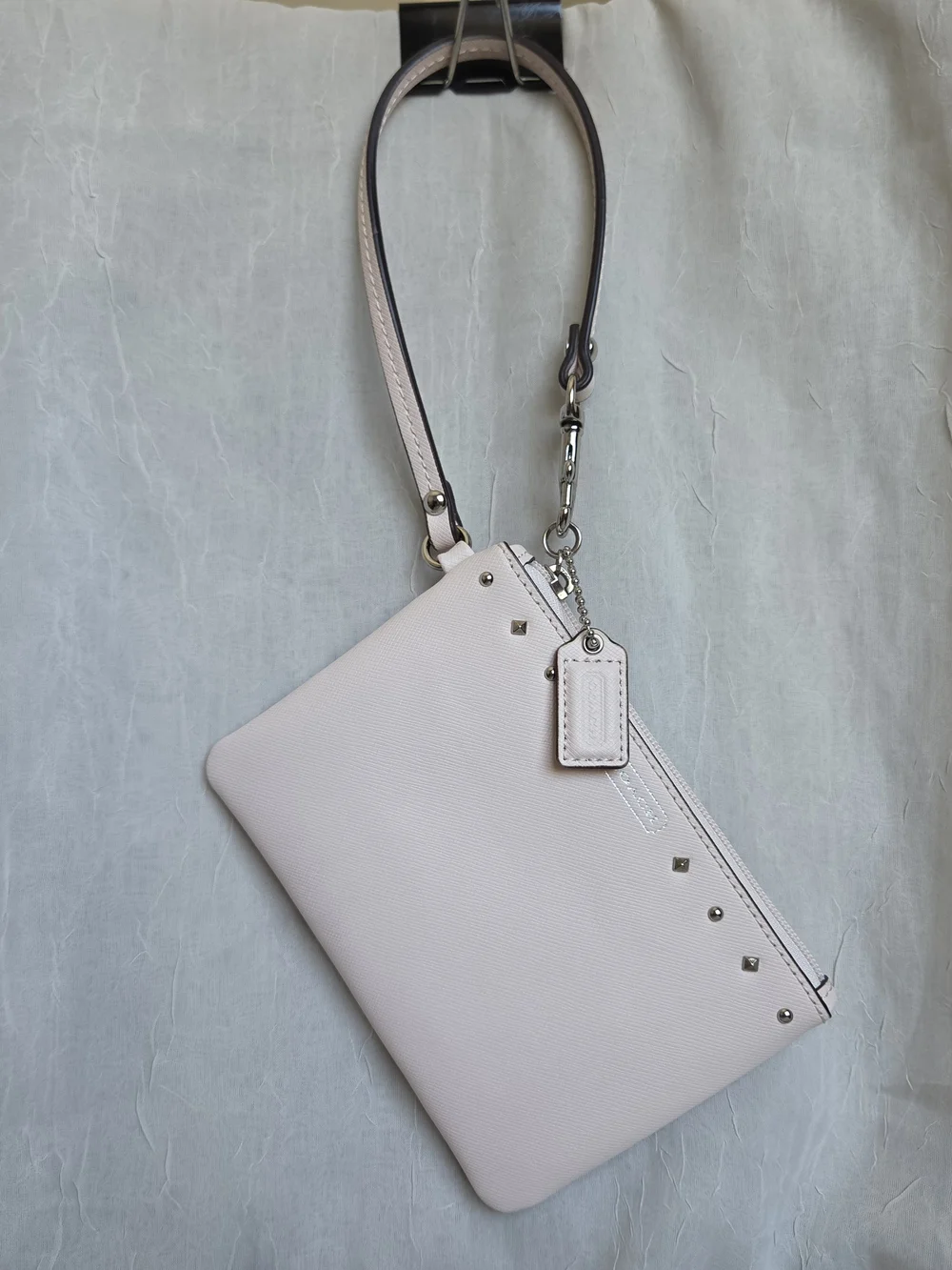 Coach Darcy Soft Pink Studded Wristlet
