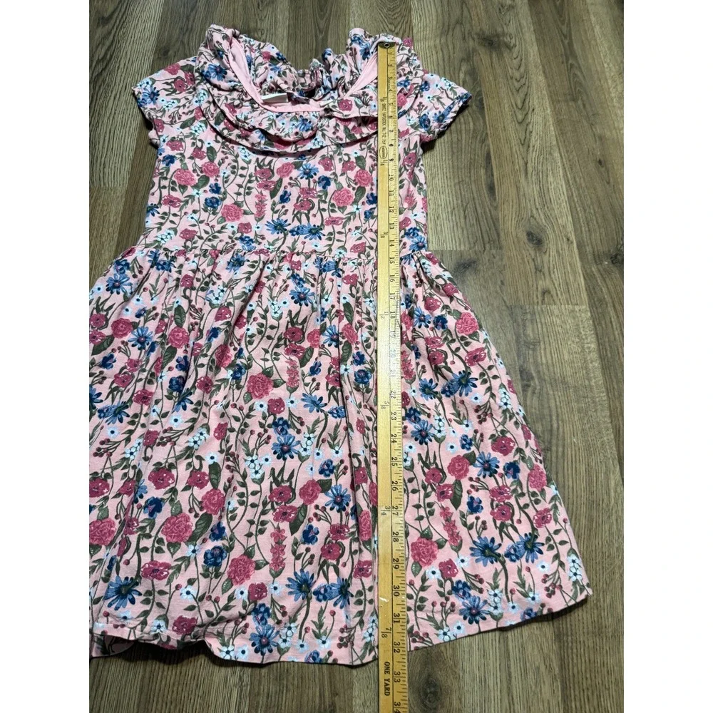 Scotch & Soda Dress Girls Size XL (14/16) Pink Dress Floral Ruffle Collar