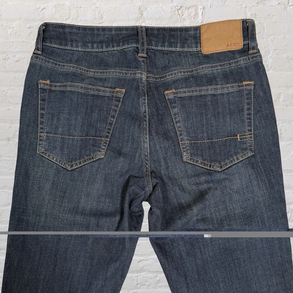 Aeropostale Men's Slim Jeans 28x32 Dark Wash Stretch Denim Modern Casual NWOT