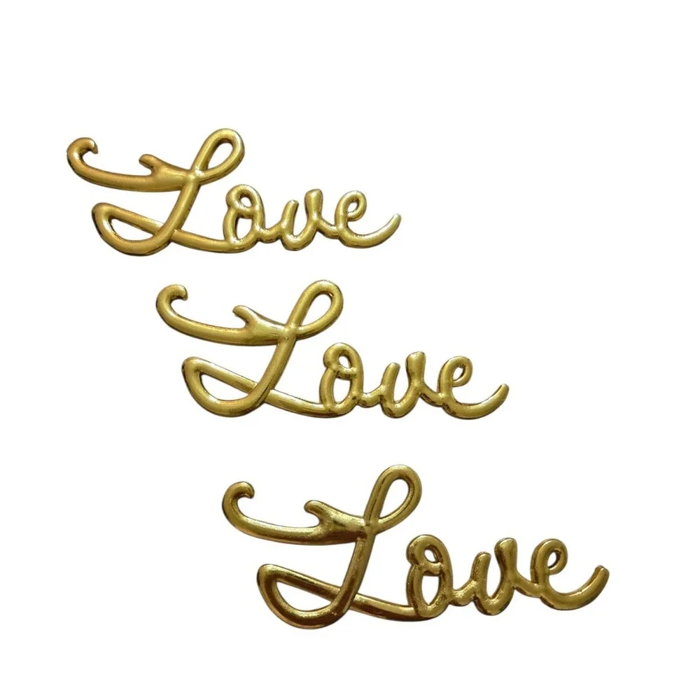 Gold Love Script Bottle Opener Set of 3 Wedding Party Favors Bar Decor Craft