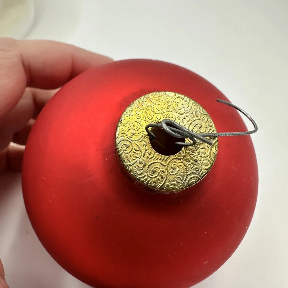 Campbell Kids Christmas Snowman Red Glass Ball Ornament 1992 Collector's Edition