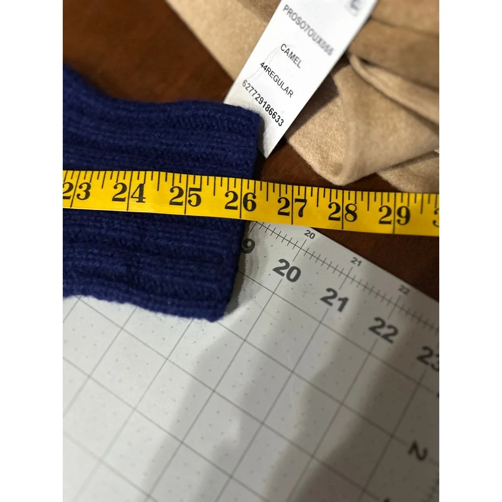 Polo‎ Ralph Lauren Vintage Mens Skiing Turtleneck Sweater Blue Wool XL Hand Knit