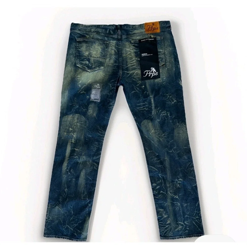 PRPS Demon Miki Slim Straight Fit  Mens Jeans‎ Blue Size 44/34 Style E107P216P