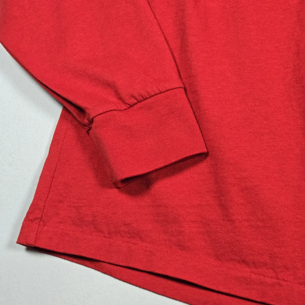 Polo Ralph Lauren Classic Fit Long Sleeve Red T-Shirt  Blue Pony Mens Large