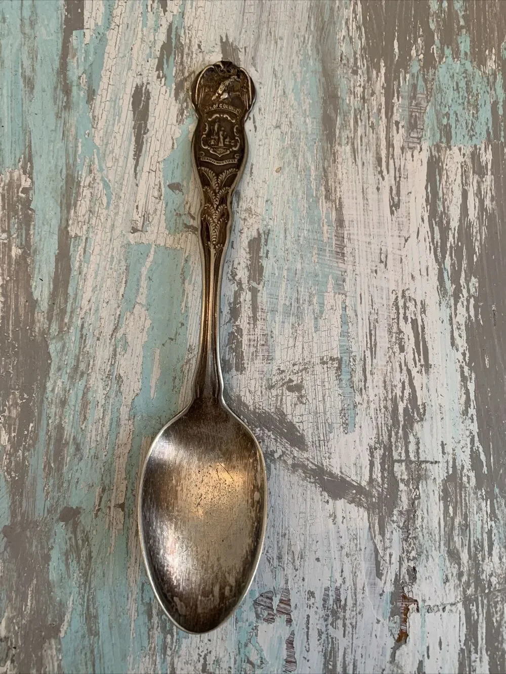 Wm Rogers International Silver Silverplate State Seals Spoon D.C.6