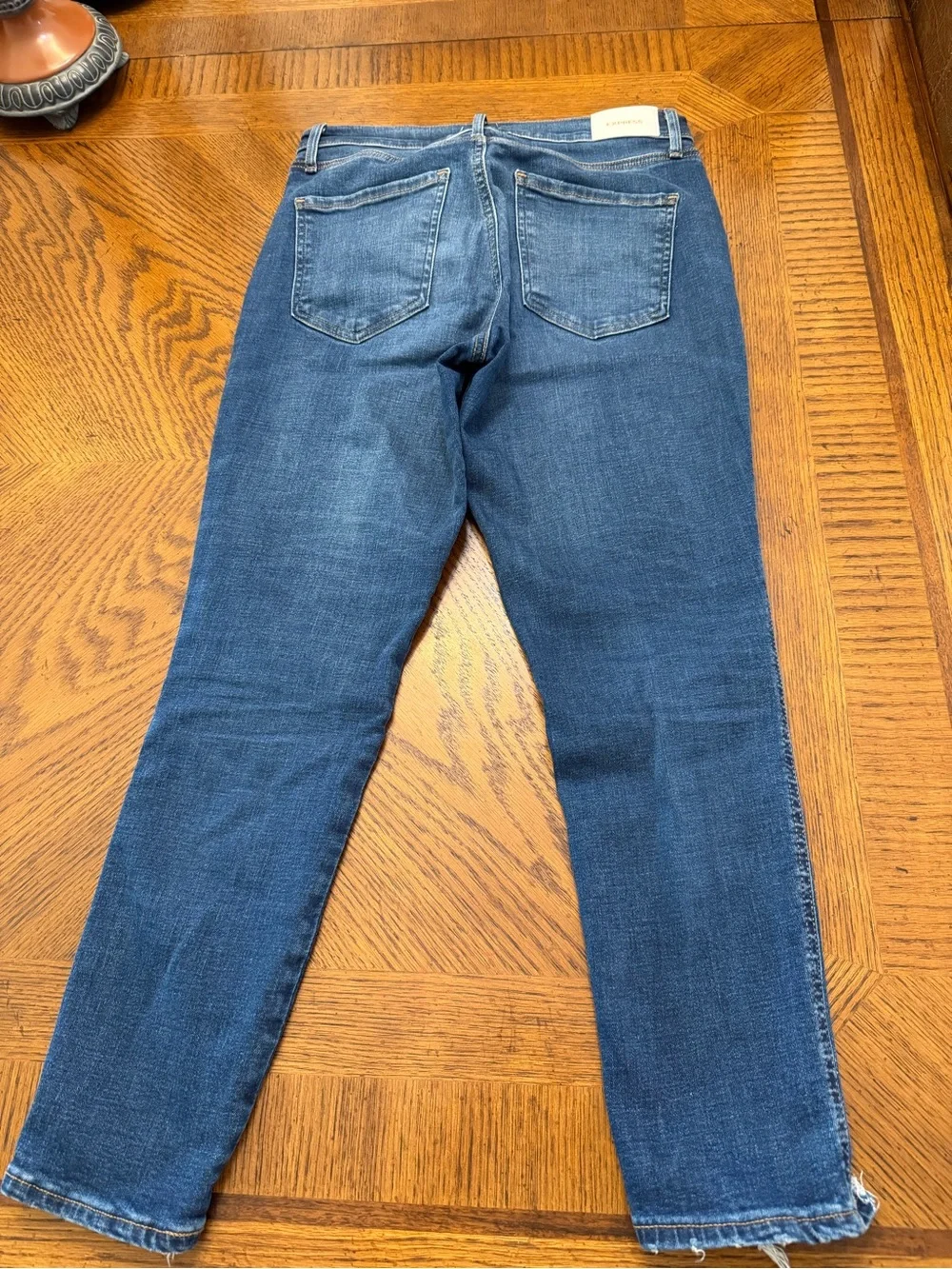 Express Women's Dark Blue Ankle Crop Jeans