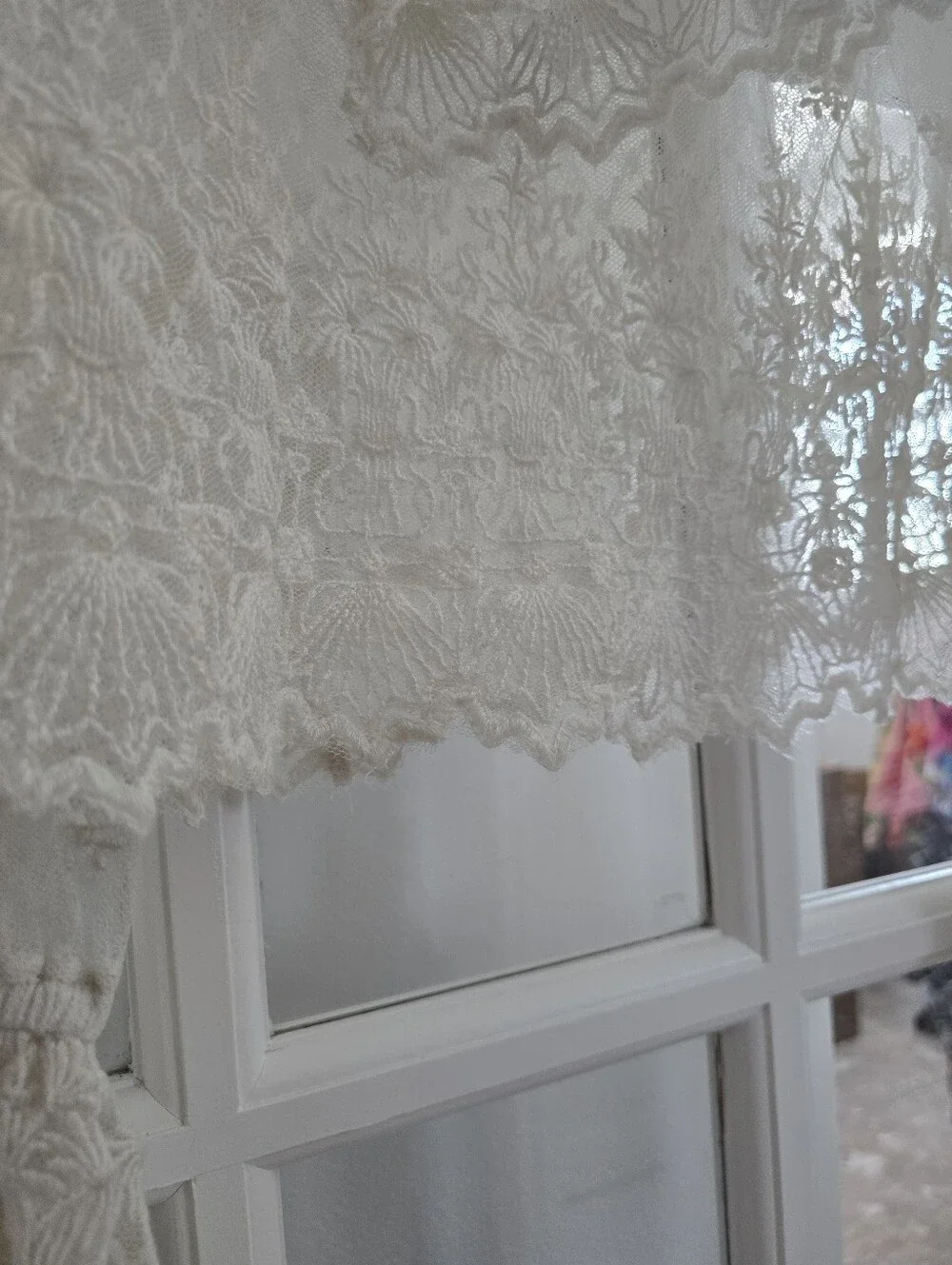 ANTHROPOLOGIE Forever That Girl Sheer Intricate White Lace Cape Drape Blouse NWT