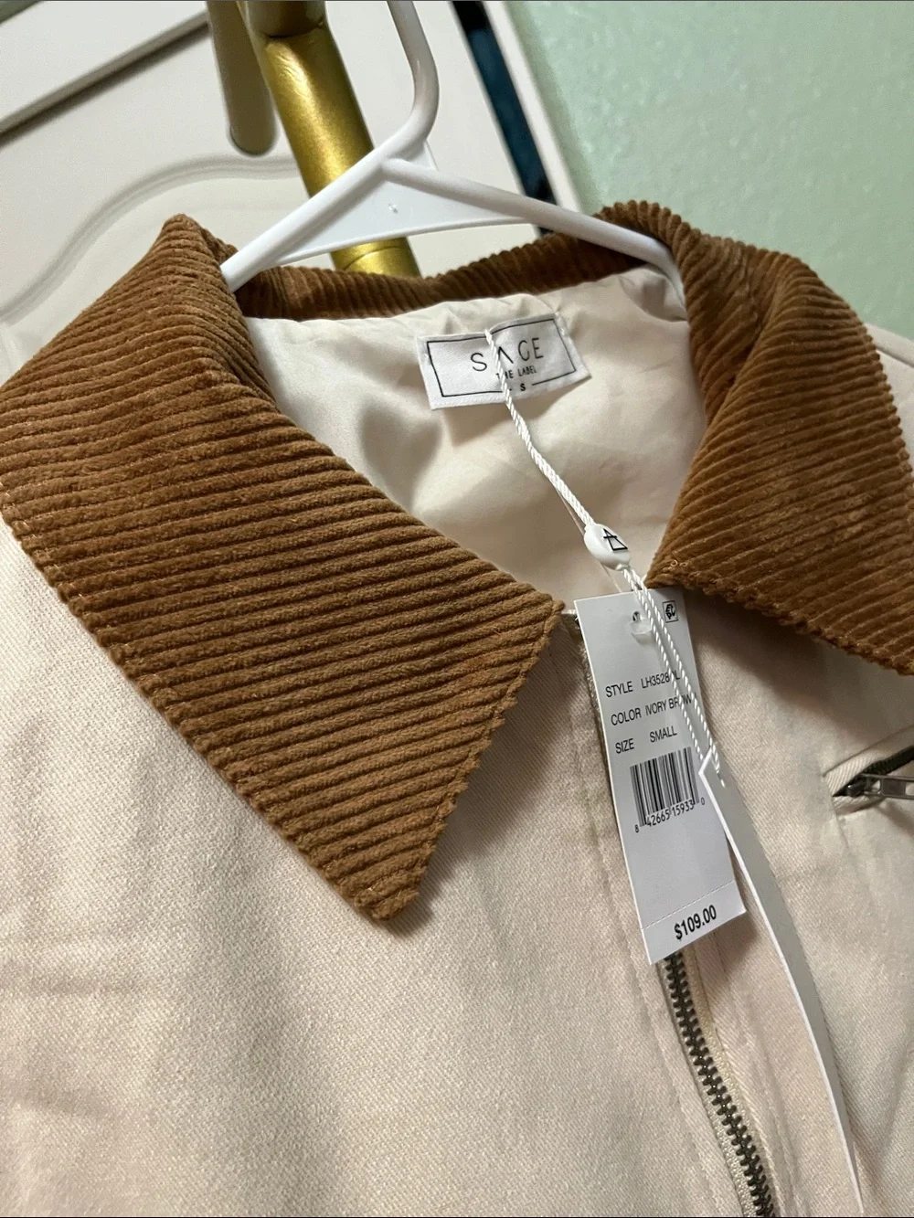 Sadie & Sage silhouette corduroy brown