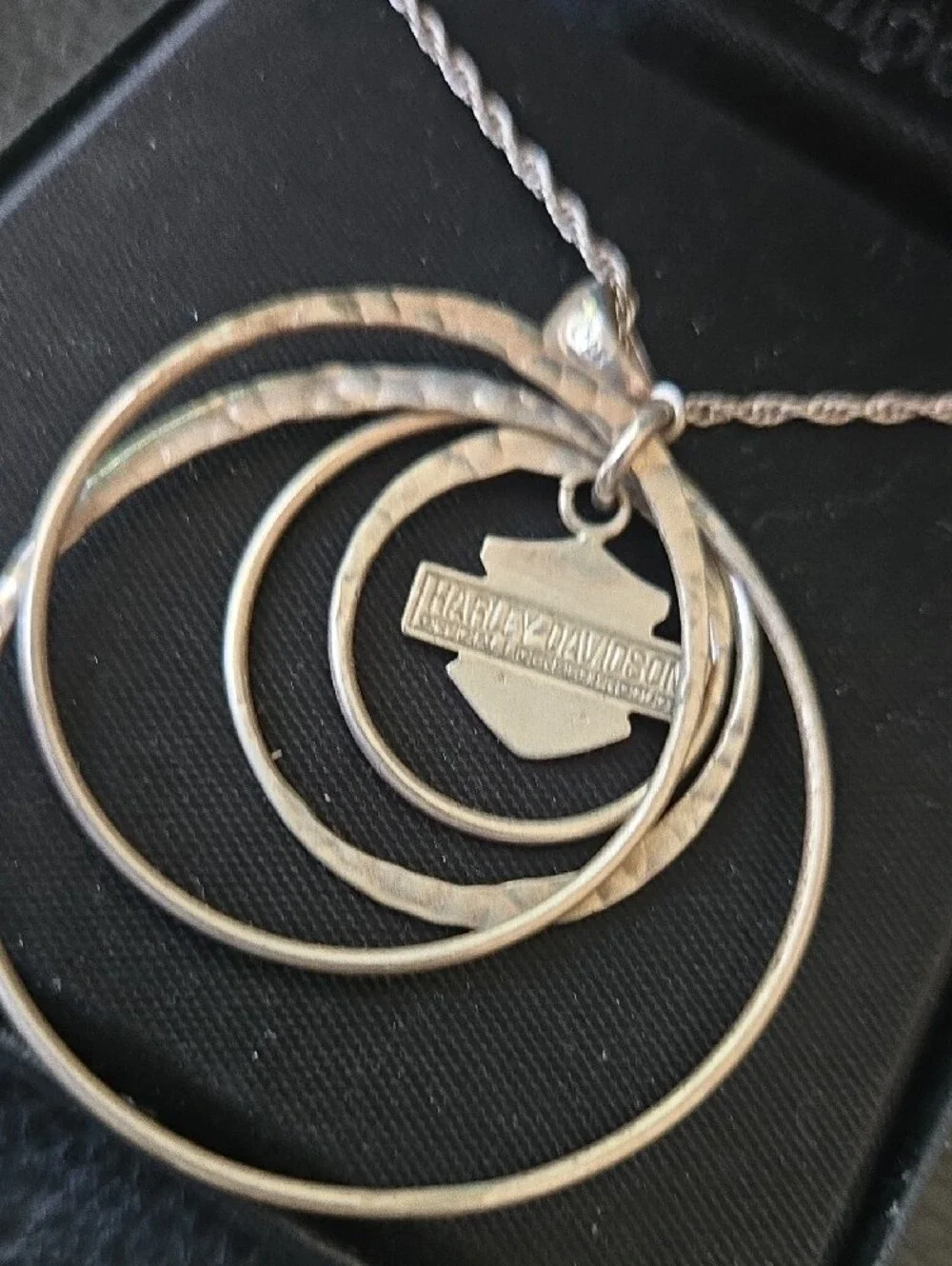 vintage  Stamper Harley-Davidson Sterling Silver Pendant Necklace