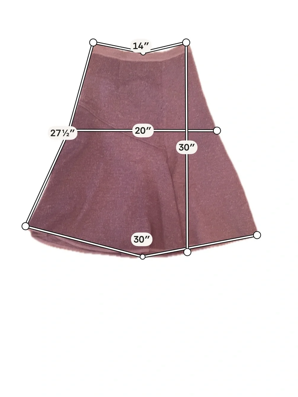 Lilac A-Line Knit Skirt