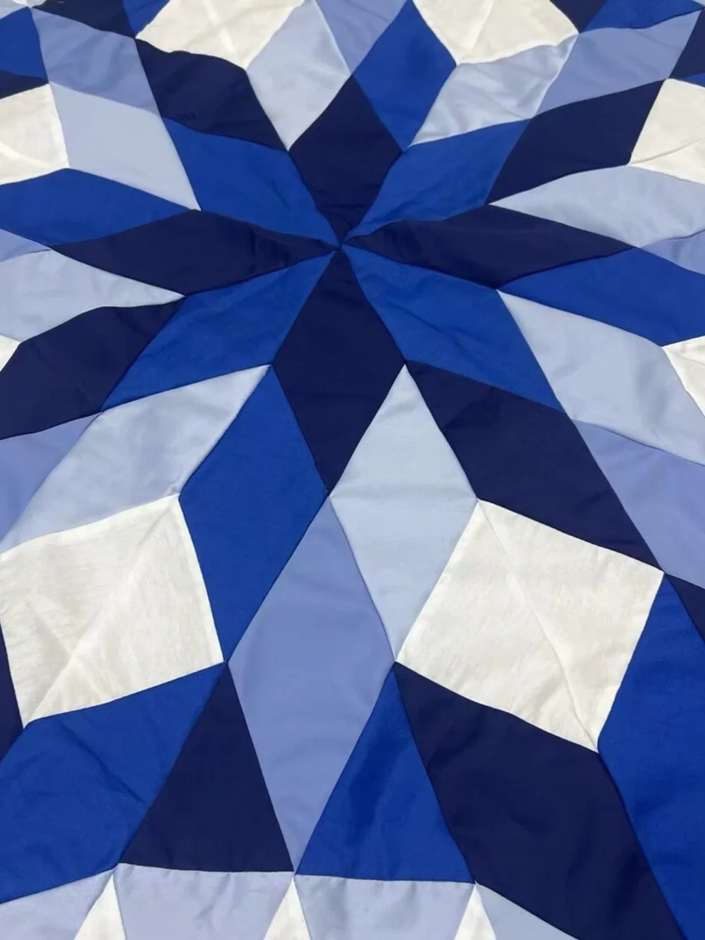Handmade Winter Dream Stars Baby Quilt Top 47x47