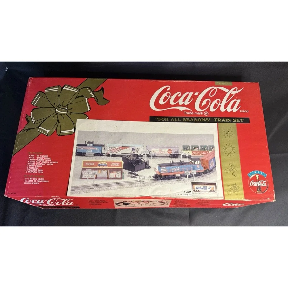 K-Line 1996 The Coca Cola Train Set For All Seasons k-1614A  0-27 Gauge