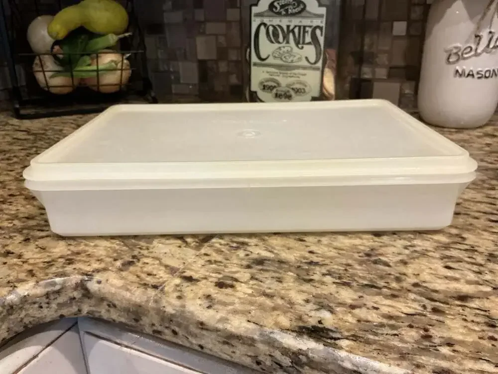 Vintage Tupperware Rectangular Storage Container with Lid