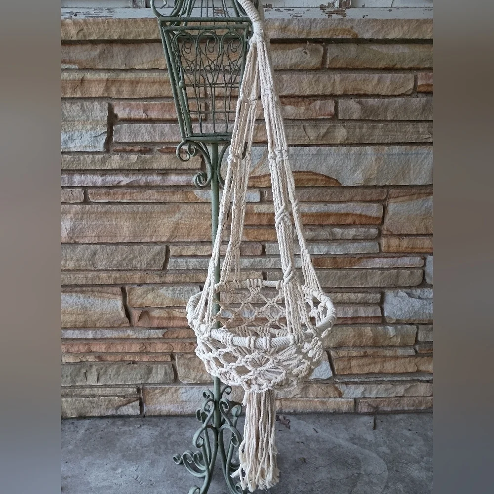 Fab Habitat Hanging Macrame Boho Basket